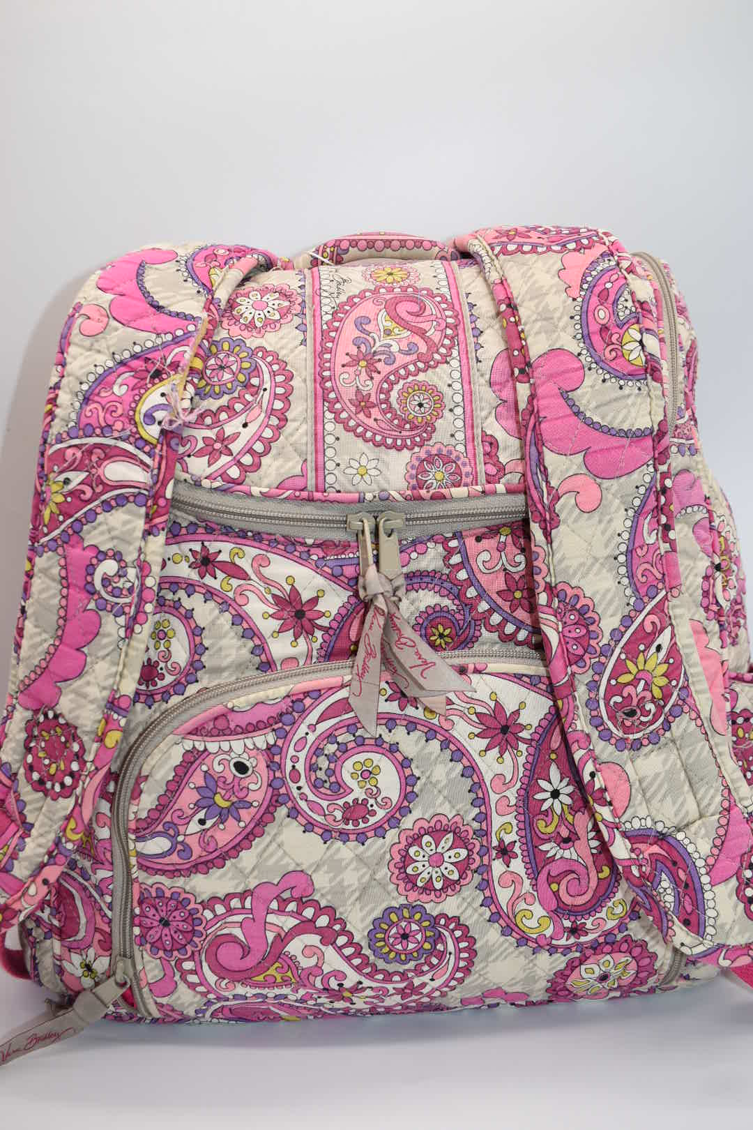 Vera Bradley Double Zip Backpack in "Paisley Meets Plaid" Pattern