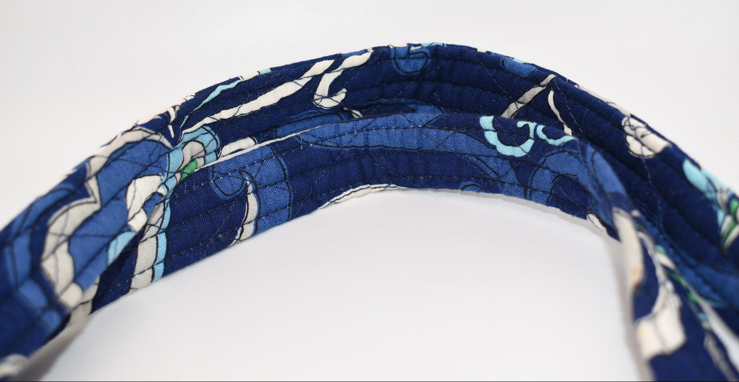 Vera Bradley Large Vera Tote Bag in "Mediterranean Blue" Pattern