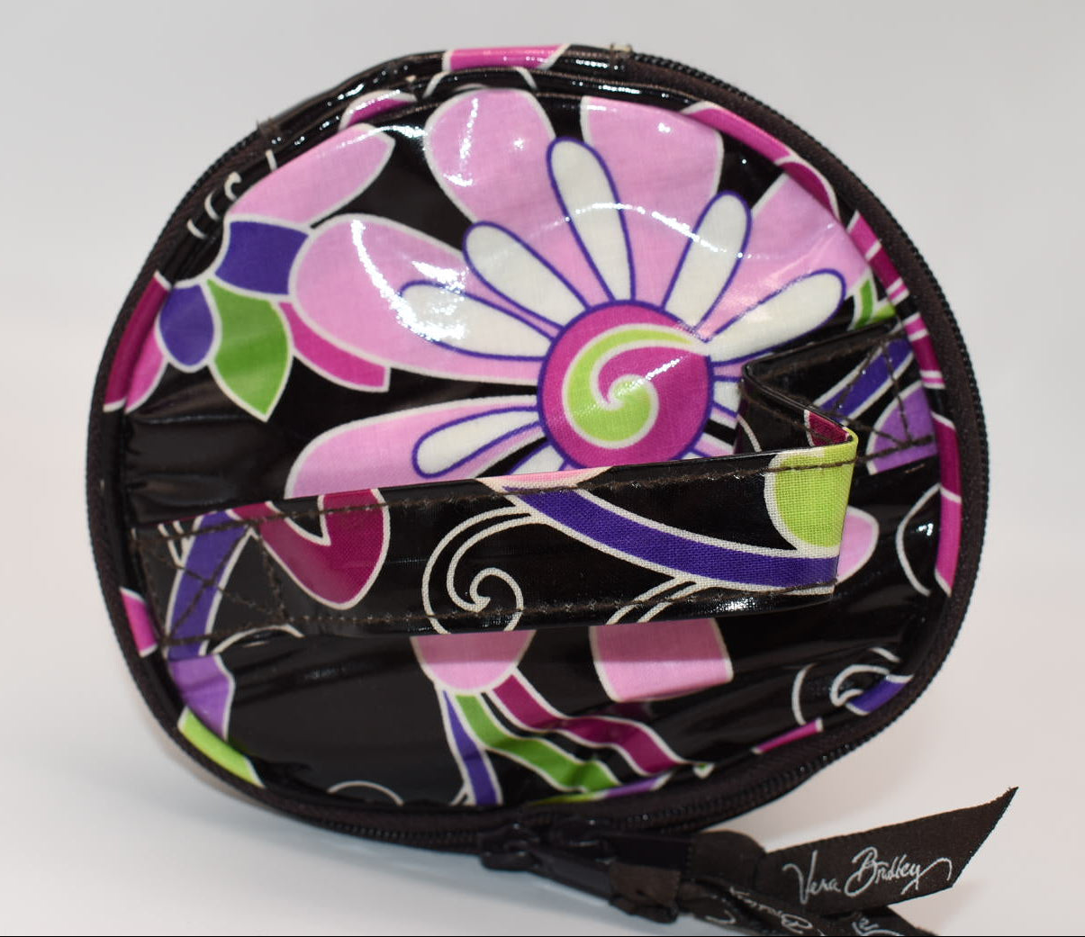 Vera Bradley Clear Toiletry Bag in "Purple Punch" Pattern