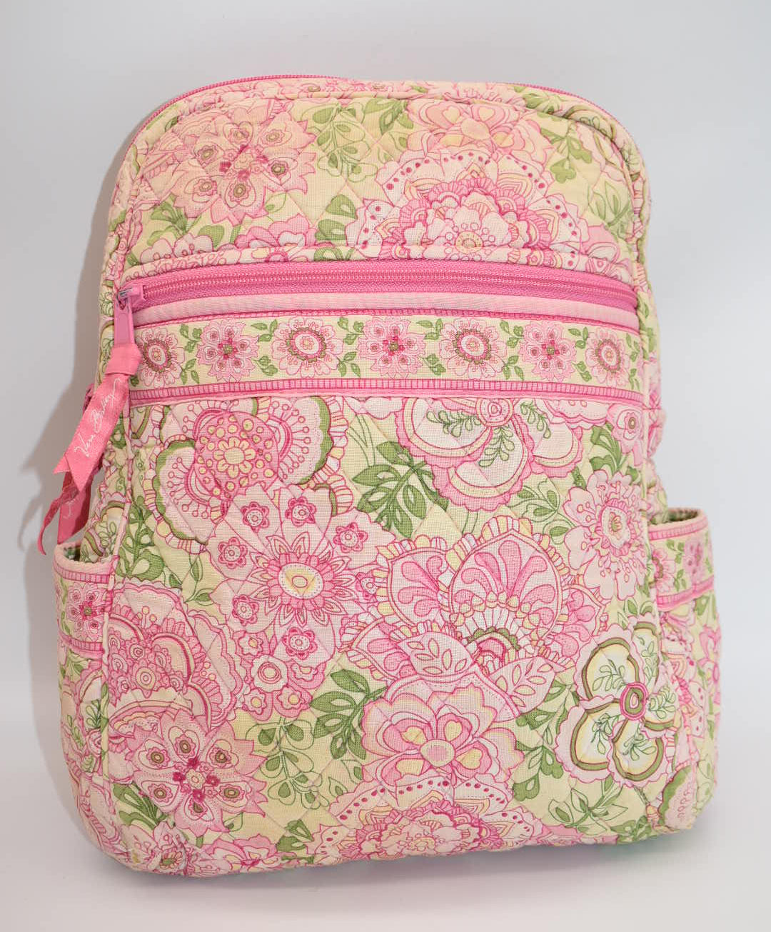 Vera Bradley Small Quilted Cotton Backpack in "Petal Pink" Pattern