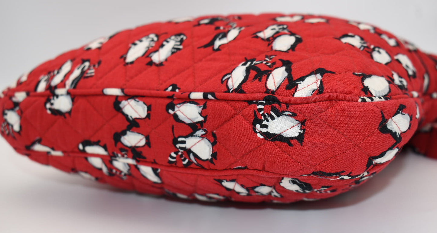 Vera Bradley Triple Zip Hipster Crossbody Bag in "Playful Penguins" Pattern