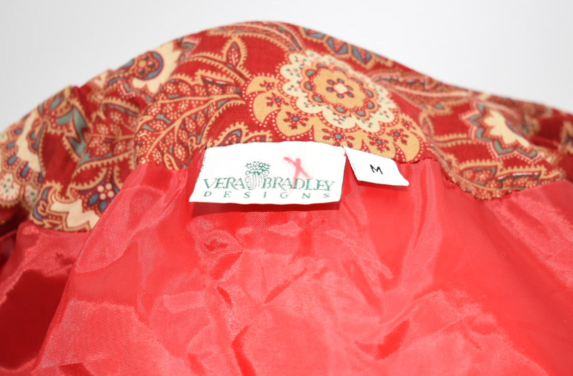 Vintage Vera Bradley Quilted Medium Jacket in "Windsor 1995" Pattern