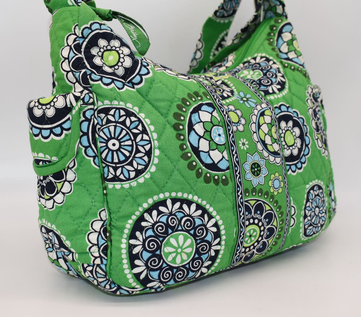 Vera Bradley On-the-Go Crossbody Bag in "Cupcakes Green" Pattern