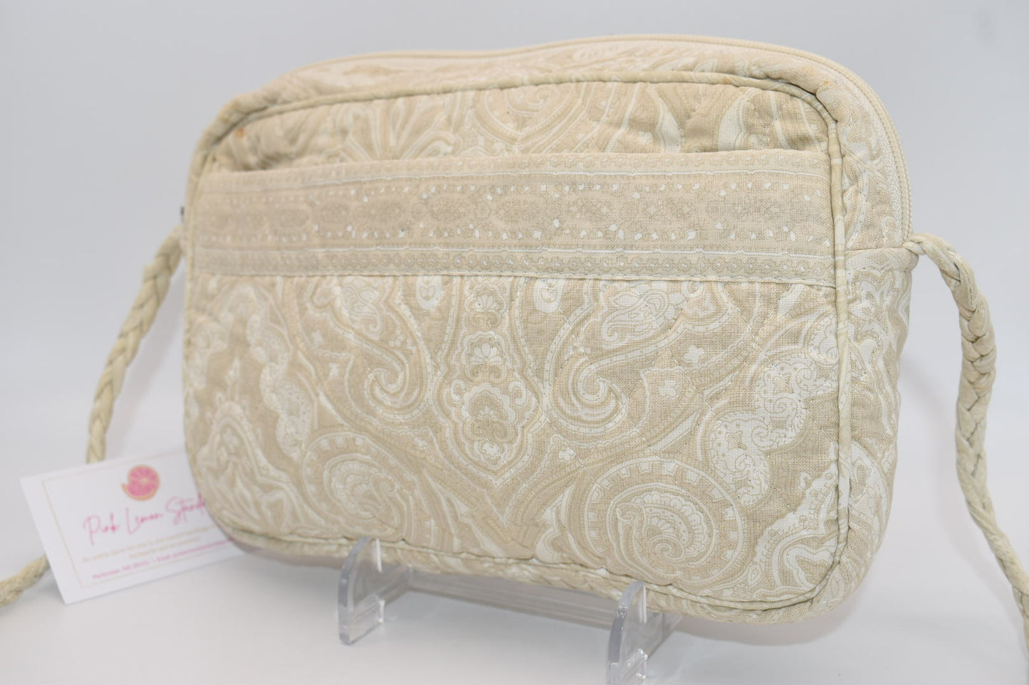 Vintage Vera Bradley Slim Crossbody Bag in "Natural -1995" Pattern