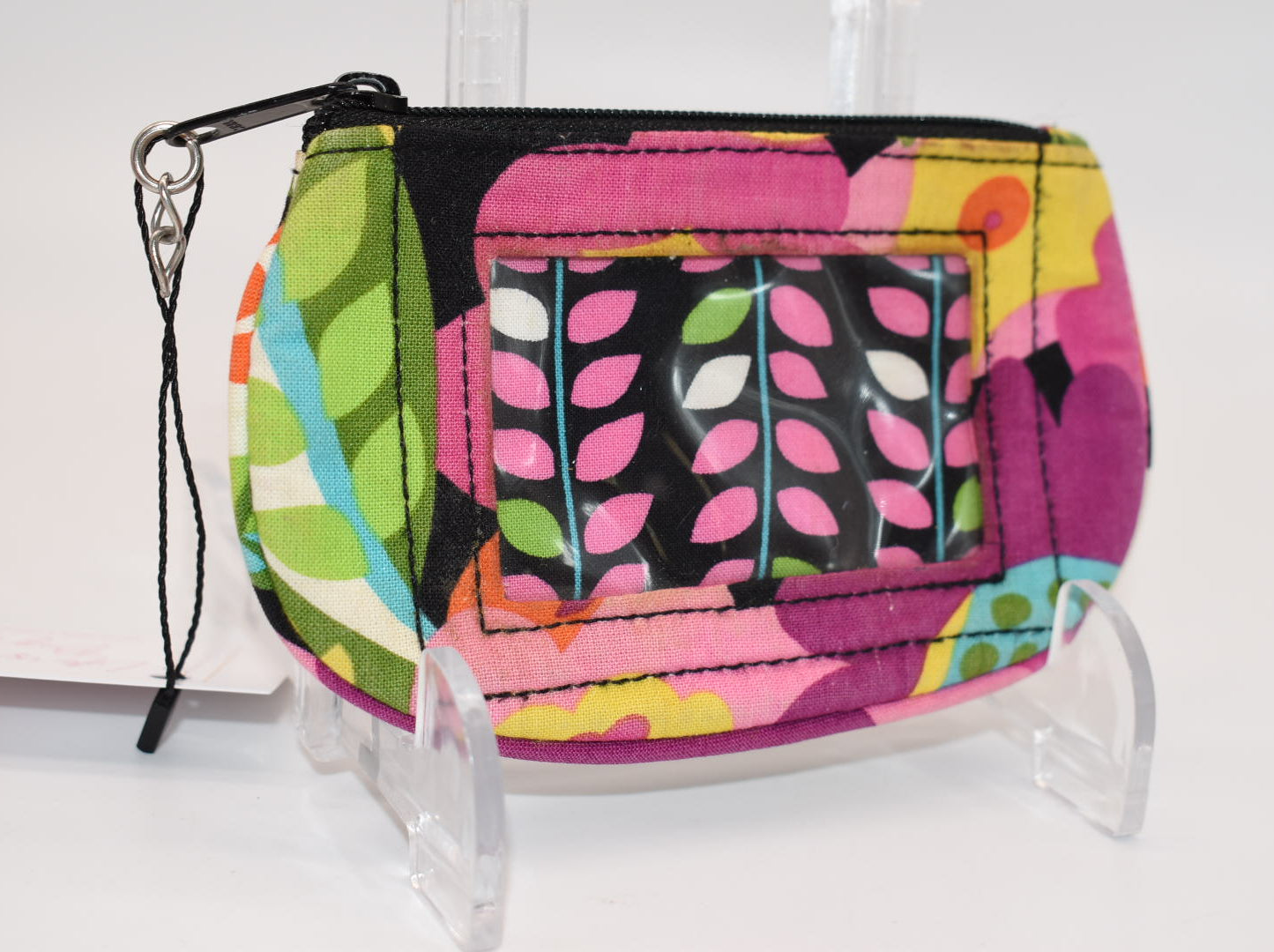 Vera Bradley Clip Zip ID Case in "Va Va Bloom" Pattern