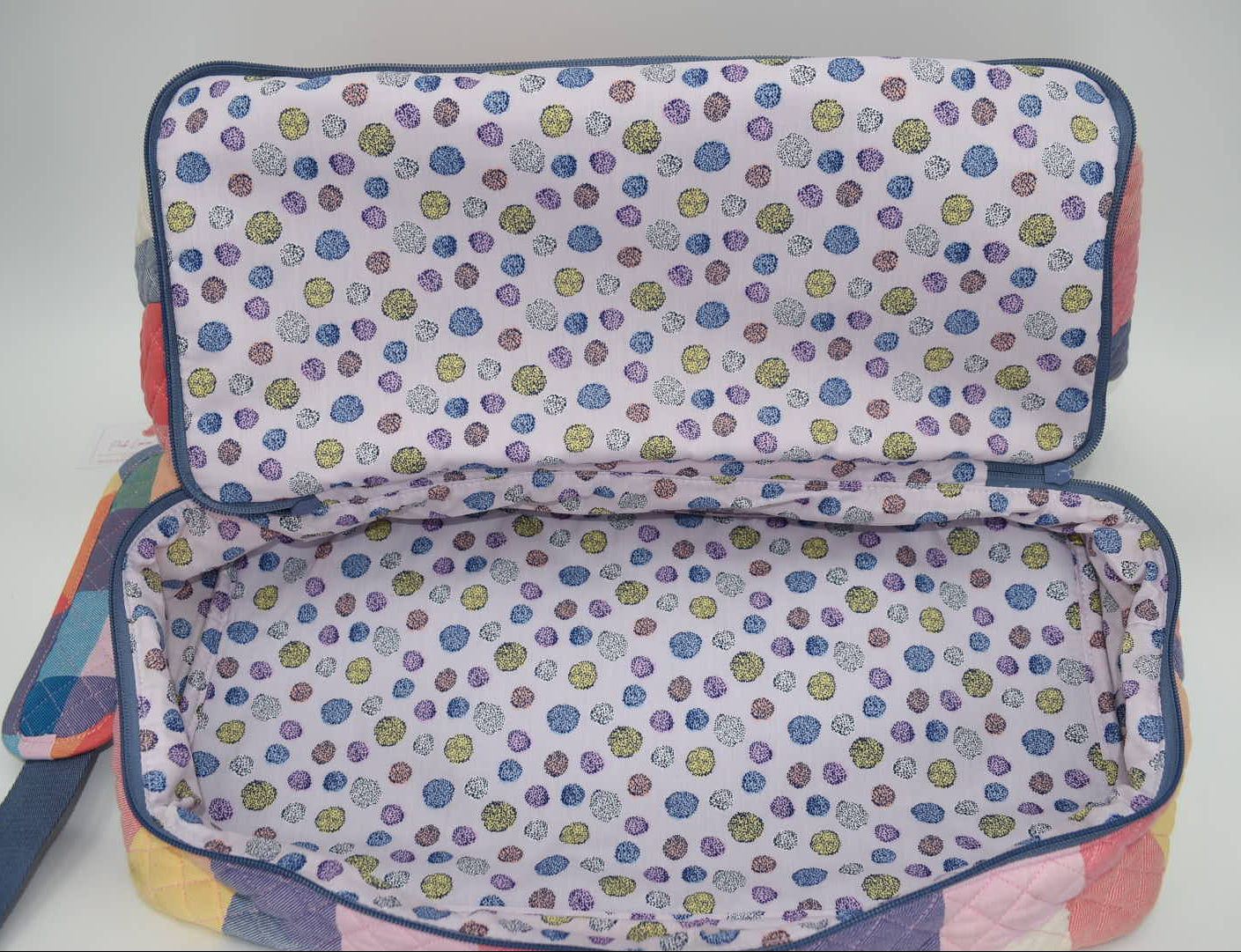 Vera Bradley Deluxe Travel Tote Bag in "Tropical Plaid" Pattern