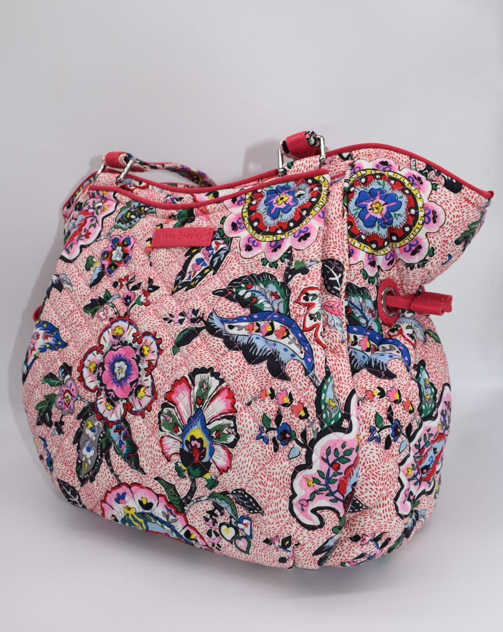 Vera Bradley Glenna Satchel Bag in "Stitched Flowers" Pattern