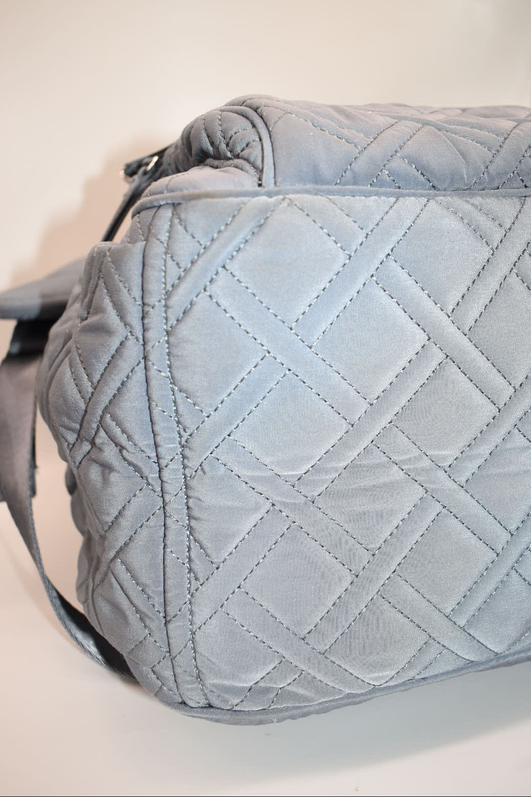 Vera Bradley Microfiber Campus Backpack in Gray