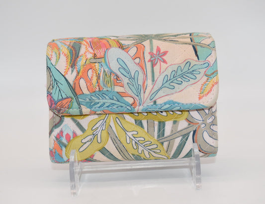 Vera Bradley RFID Riley Compact Wallet in "Rain Forest Canopy" Pattern
