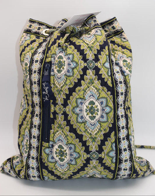 Vera Bradley Drawstring Backsack in "Cambridge" Pattern