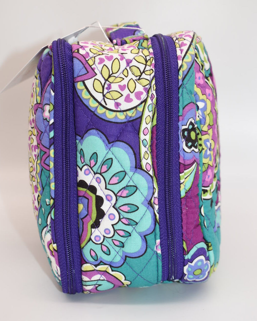 Vera Bradley Large Blush & Brush Cosmetic Travel Bag in "Heather" Pattern
