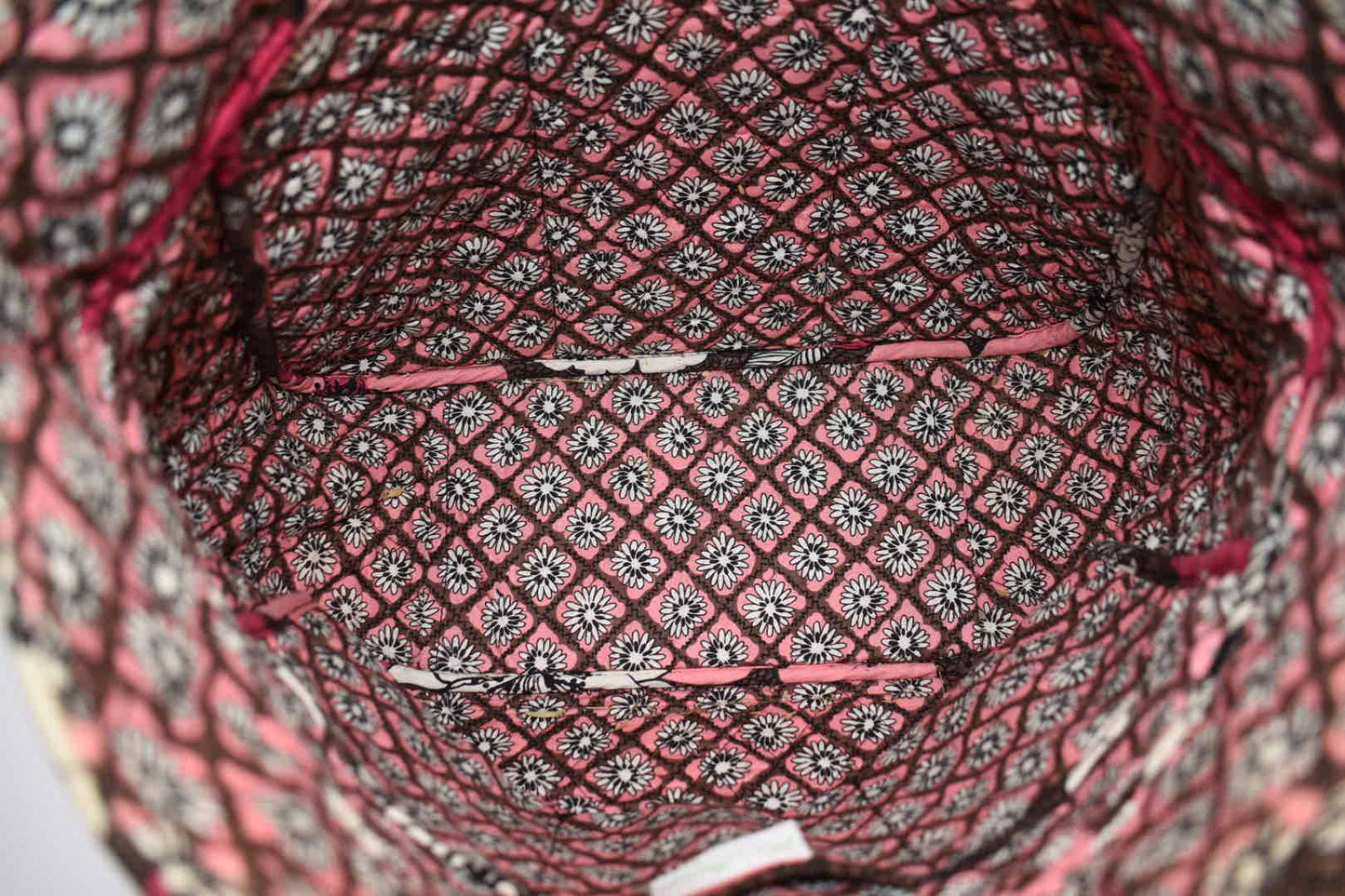 Vera Bradley Shoulder Tote Bag in "Mocha Rouge" Pattern