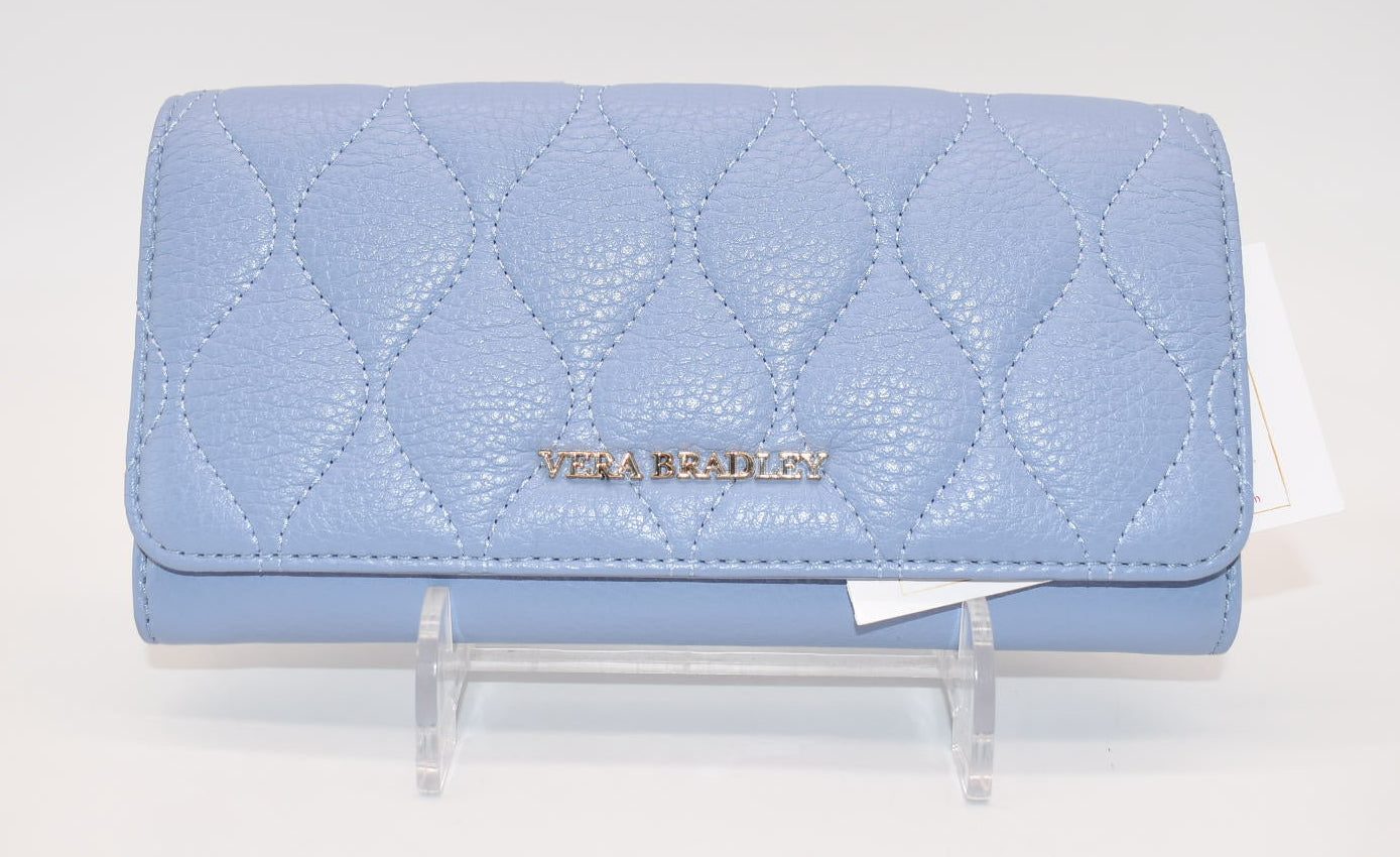 Vera Bradley Quilted Leather Audrey Wallet in Chambray