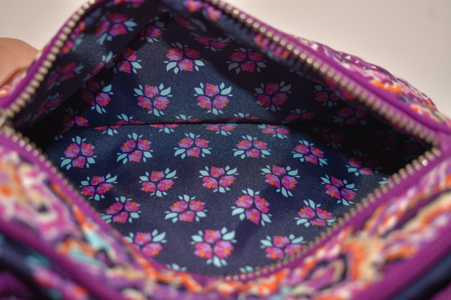 Vera Bradley Iconic RFID Little Crossbody Bag in "Dream Tapestry" Pattern