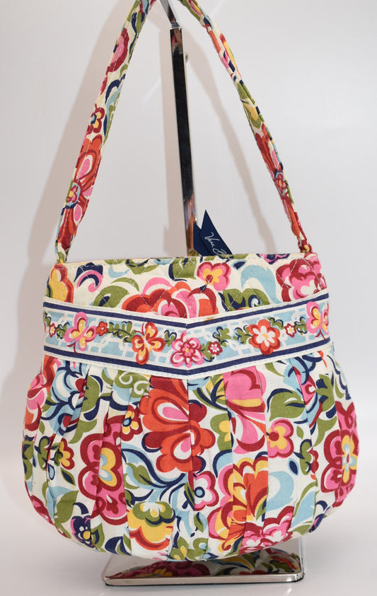 Vera Bradley Hannah Small Pleated Bag in "Hope Garden" Pattern