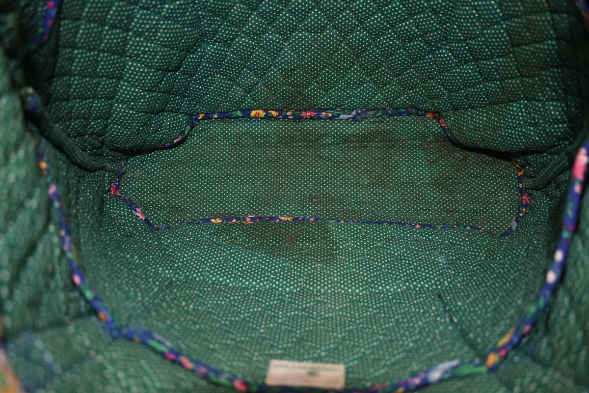 Vintage Vera Bradley Large Vera Tote Bag in "Bluebird" Pattern