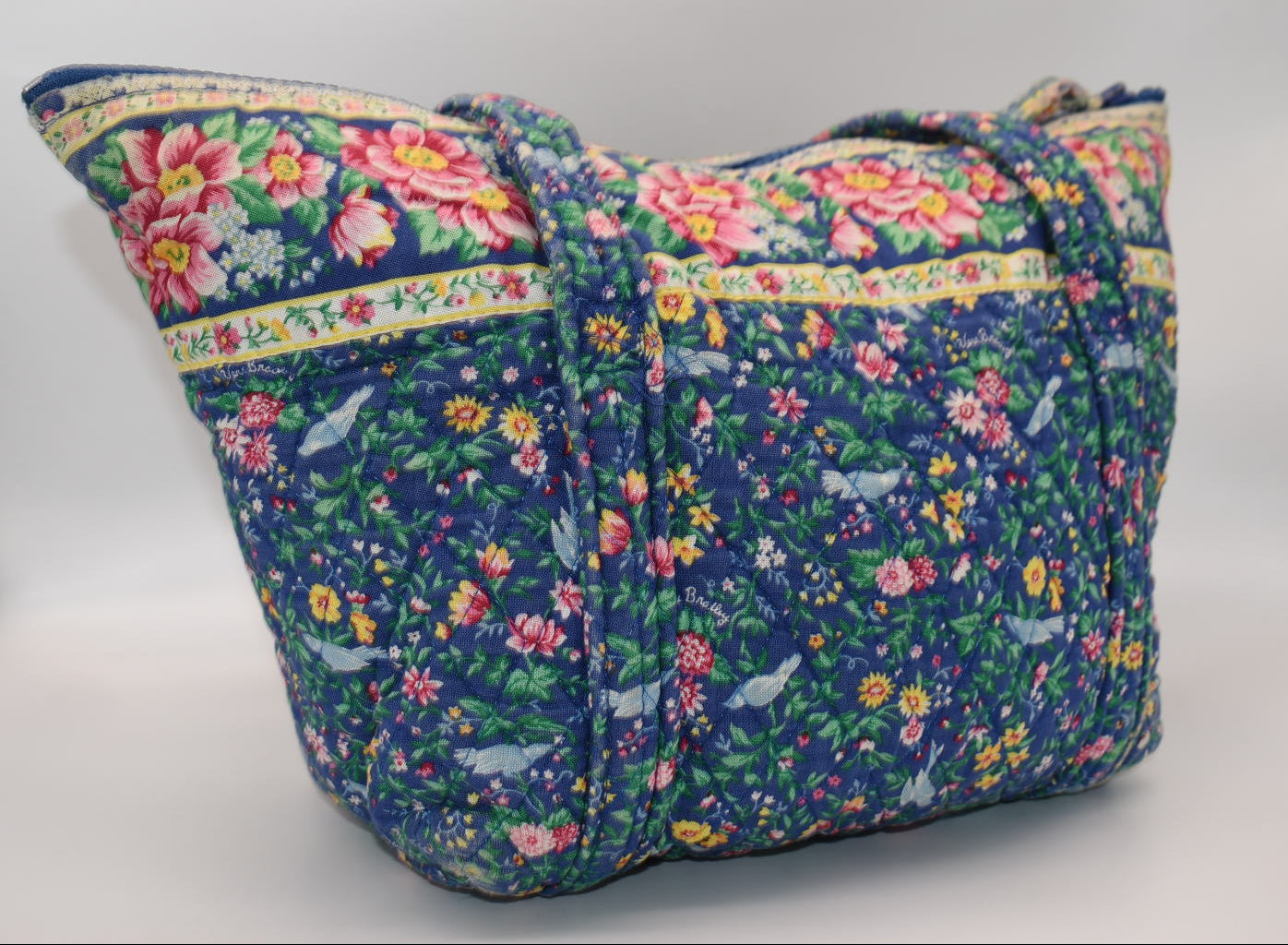Vintage Vera Bradley Paddy Tote Bag in "Bluebird-1998" Pattern