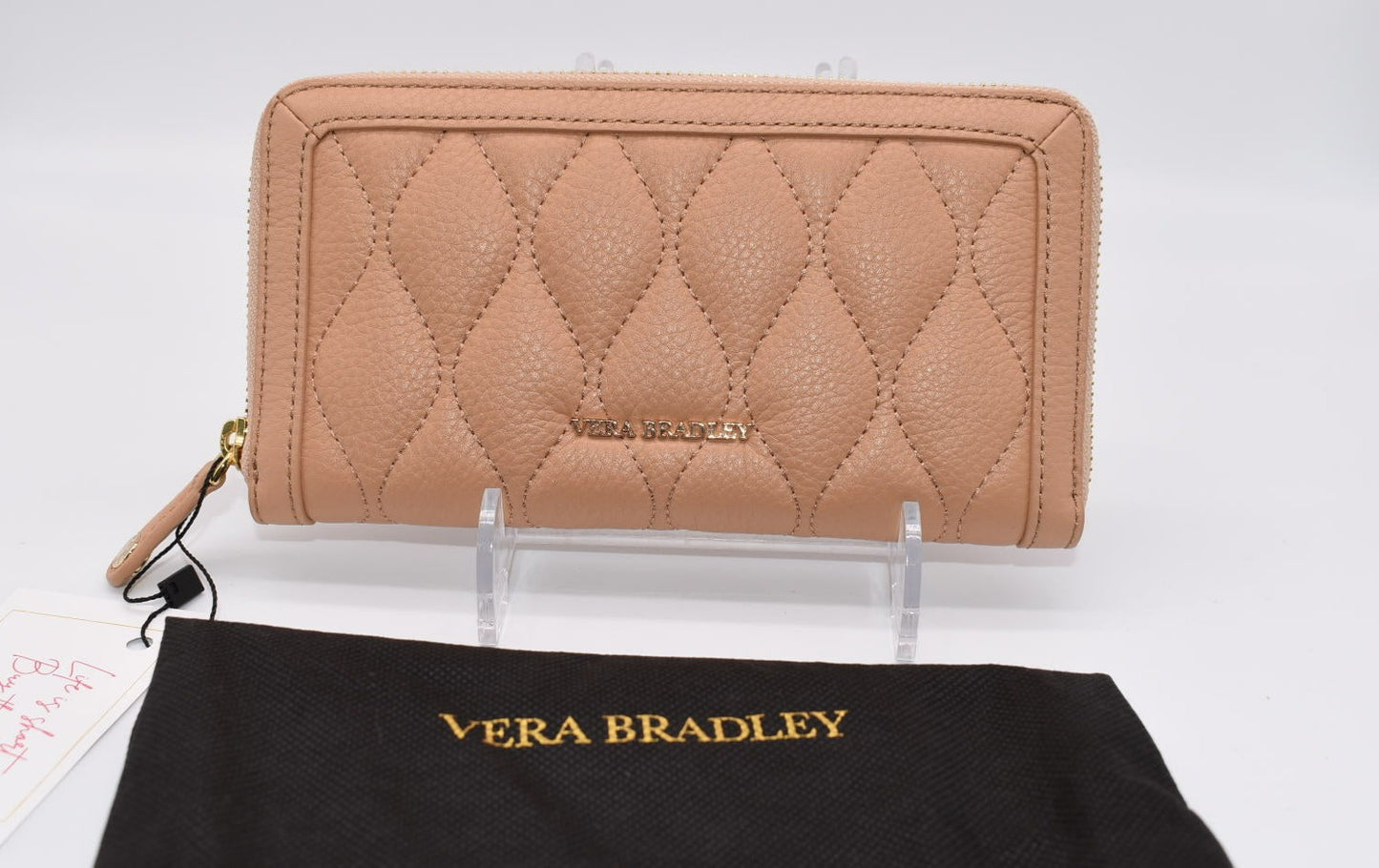 Vera Bradley Quilted Leather Georgia Wallet in Nude