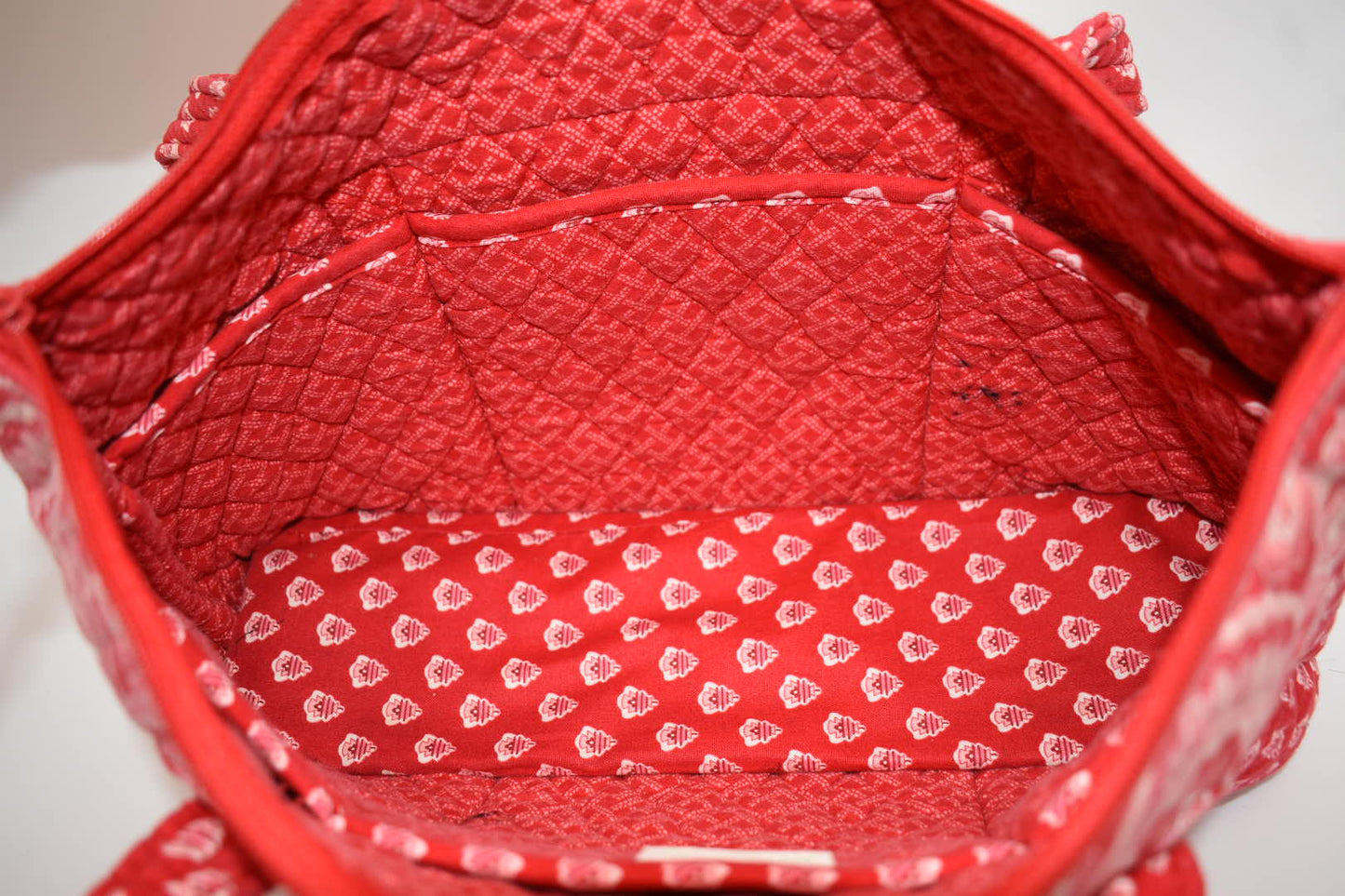 Vera Bradley Large Betsy Shoulder Tote Bag in "Nantucket Red" Pattern