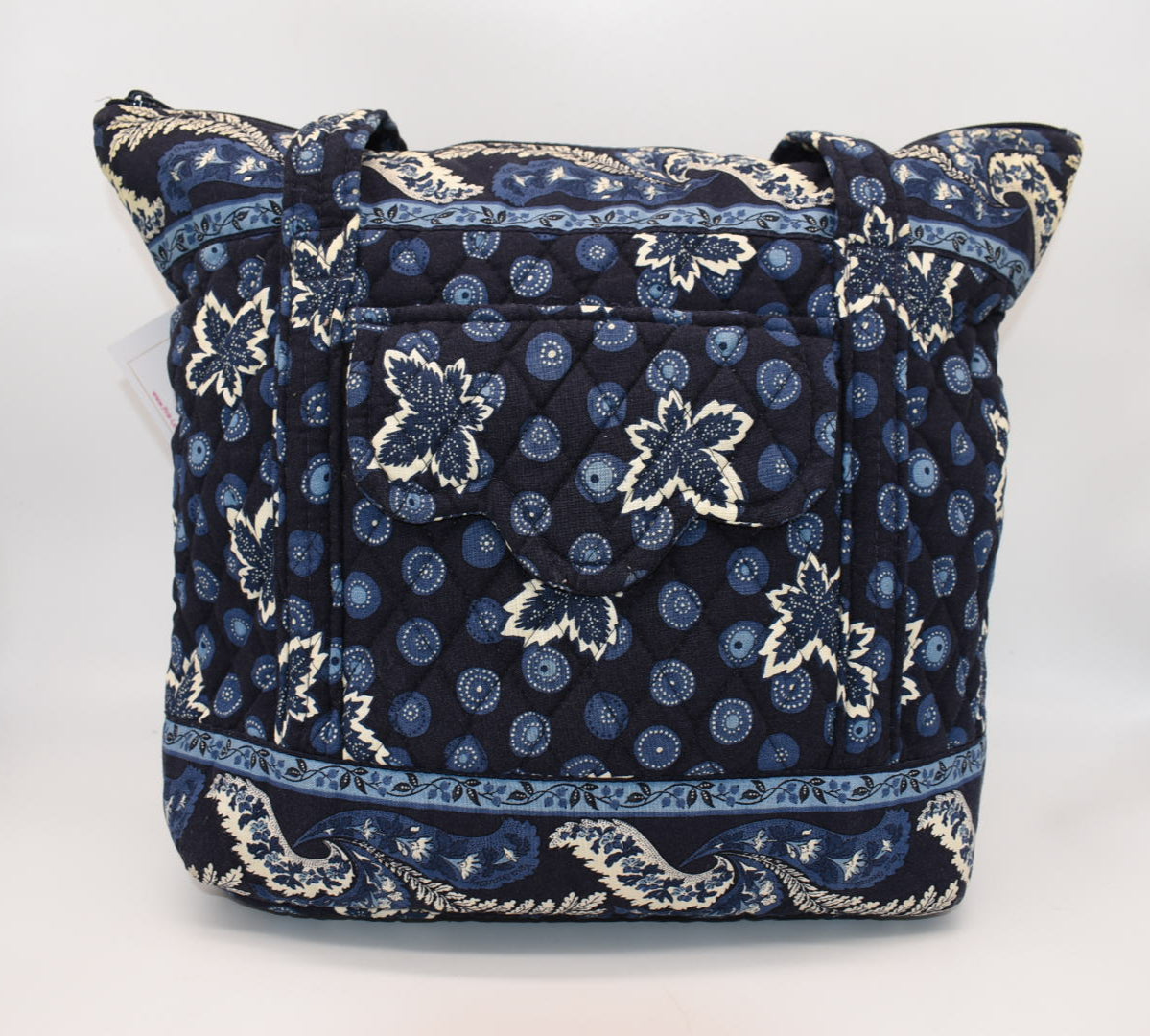 Vera Bradley Villager Tote Bag in "Blue Coin-2003" Pattern