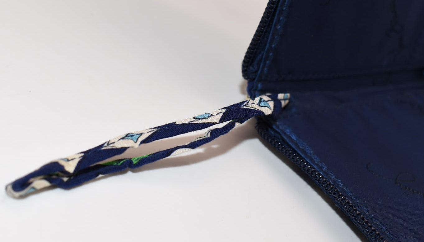 Vera Bradley Zip Around Wallet in "Mediterranean Blue" Pattern