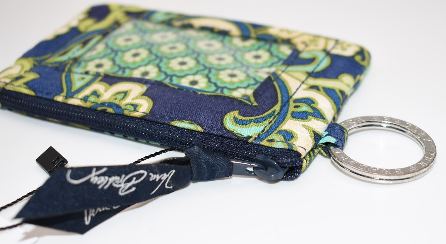 Vera Bradley Zip ID Case in "Rhythm & Blue" Pattern