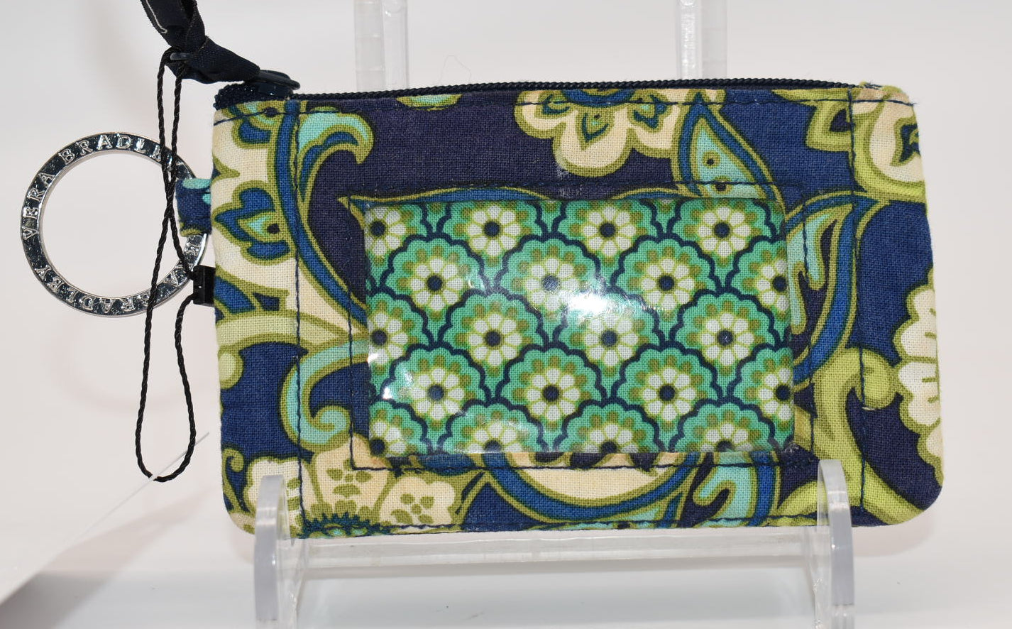 Vera Bradley Zip ID Case in "Rhythm & Blue" Pattern
