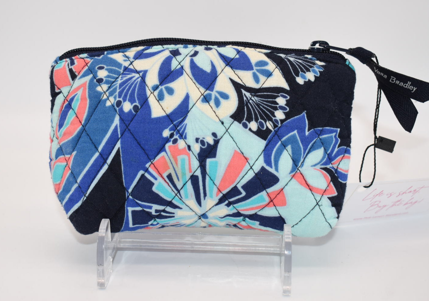 Vera Bradley Cosmetic Bag in "Lotus Flower Swirl" Pattern