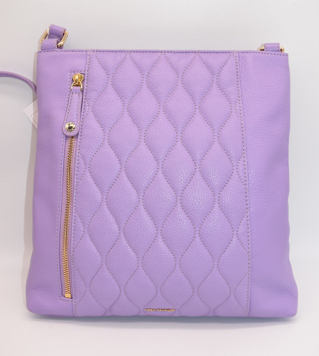 Vera Bradley Quilted Leather Molly Crossbody Bag in Lavendar
