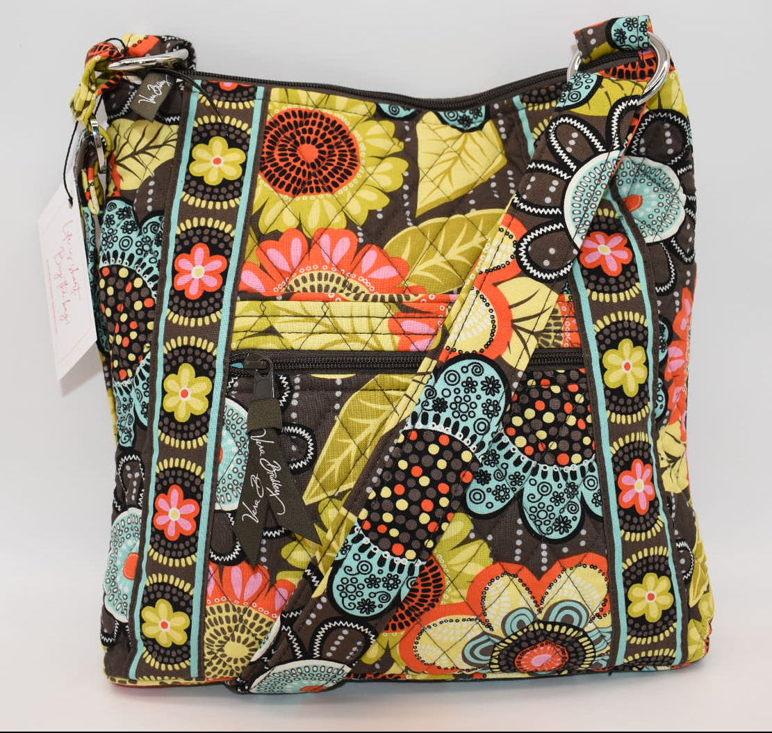 Vera Bradley Hipster Crossbody Bag "Flower Shower" Pattern