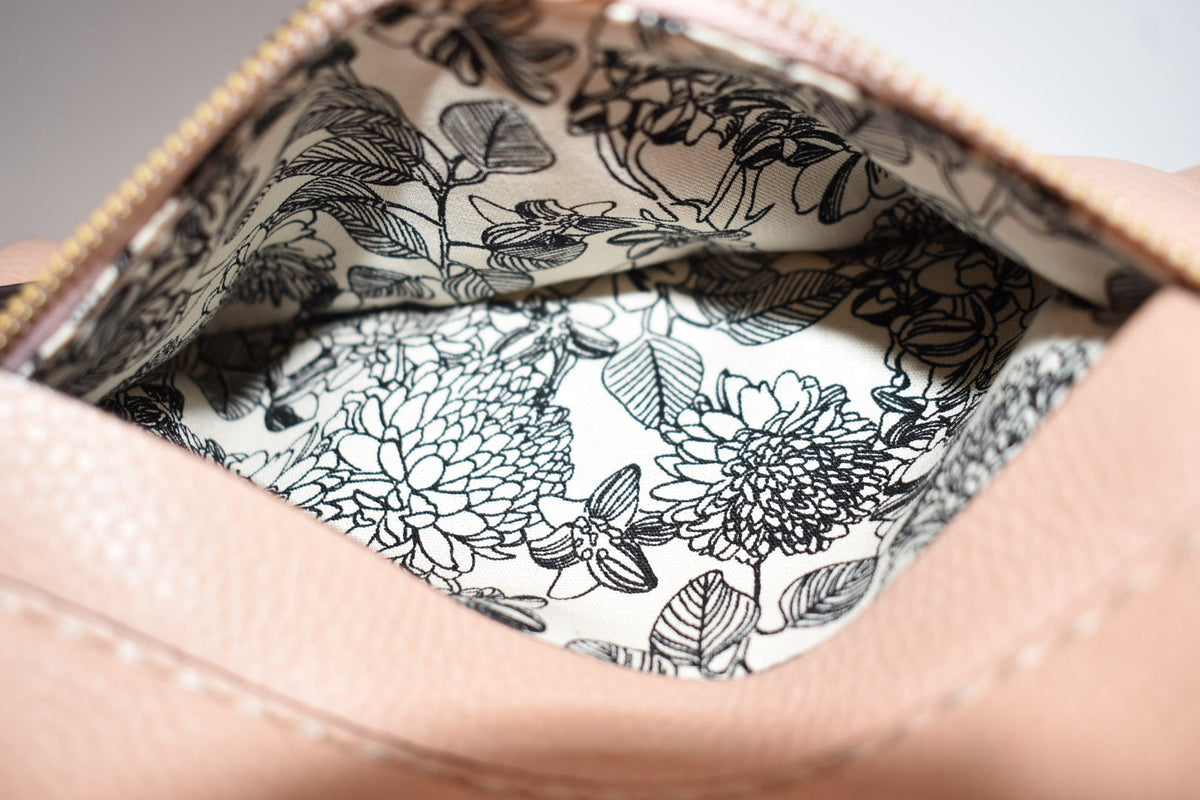 Vera Bradley RFID Mallory Petite Leather Crossbody Bag in "Pink Sands"