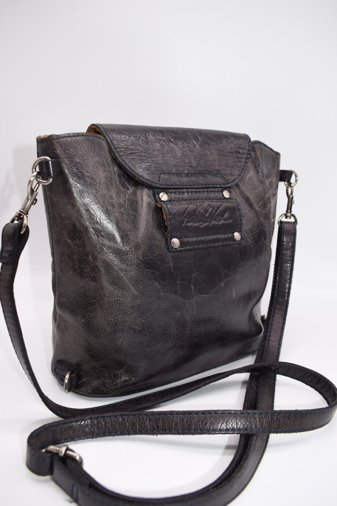 Patricia Nash Bellissimi Convertible Backpack in Distressed Glaze Black