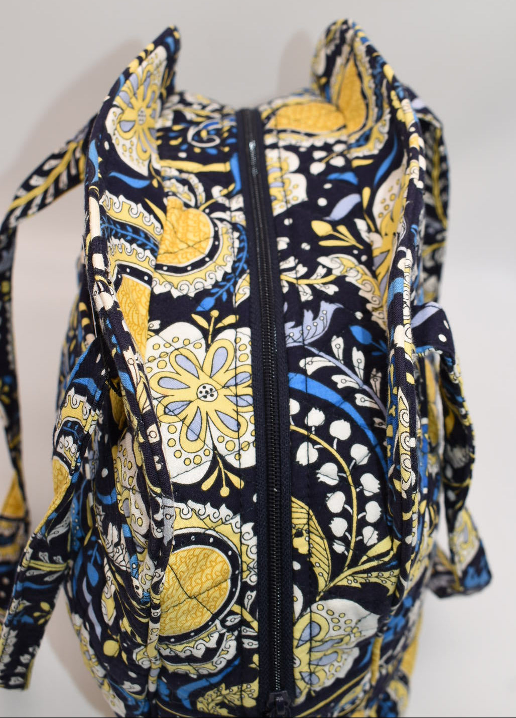 Vera Bradley Sweet Pleat Zip Tote Bag in "Ellie Blue" Pattern