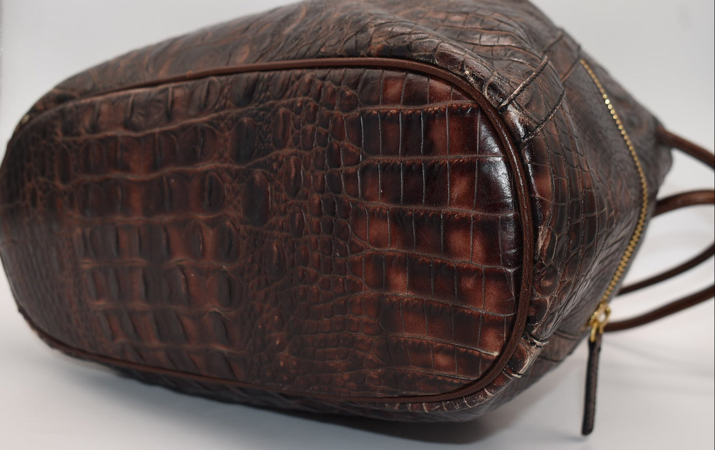 Vintage Brahmin Leather Shoulder Bucket Bag