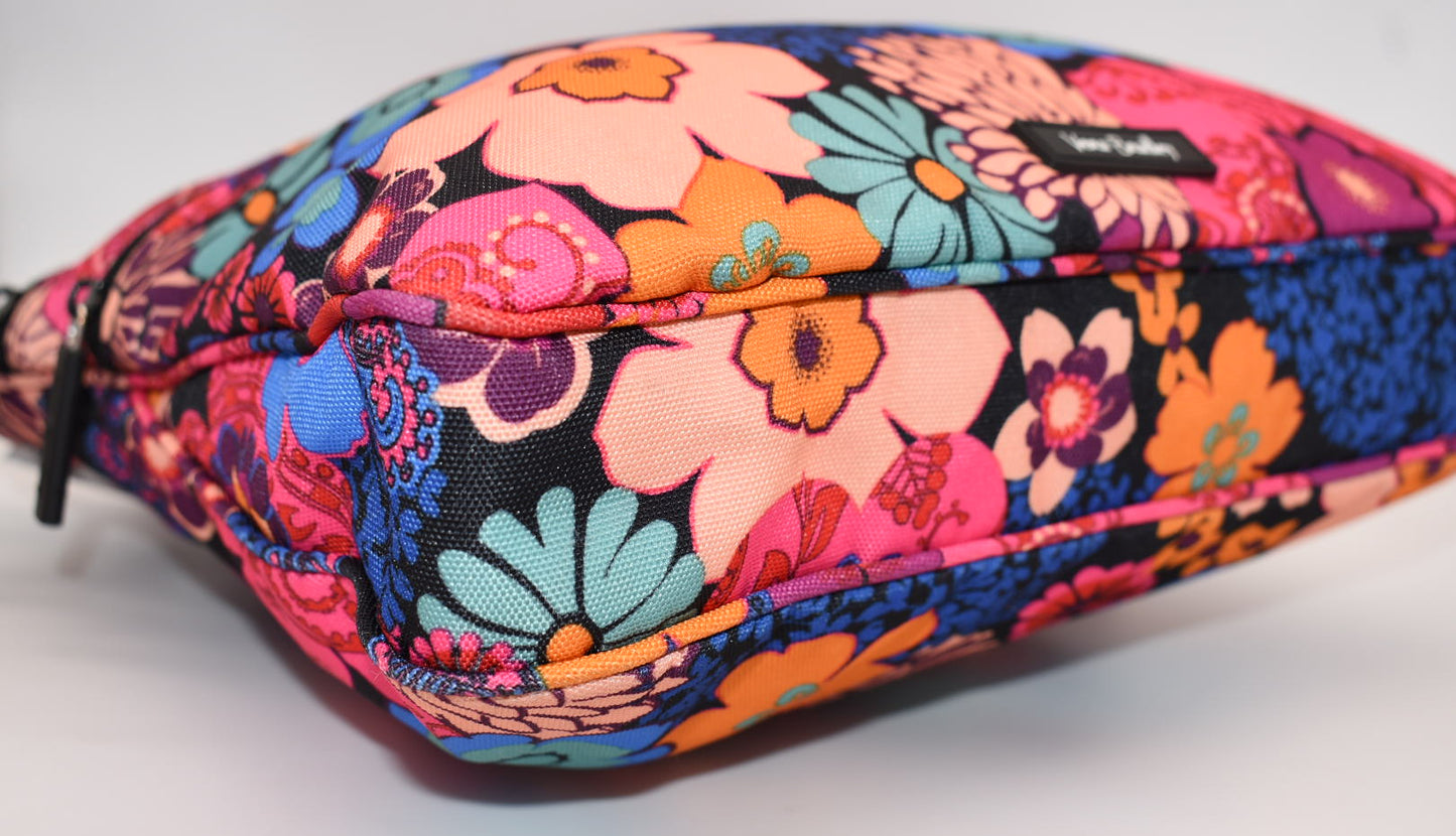 Vera Bradley Lighten Up Triple Zip Crossbody Bag in "Fiesta" Pattern