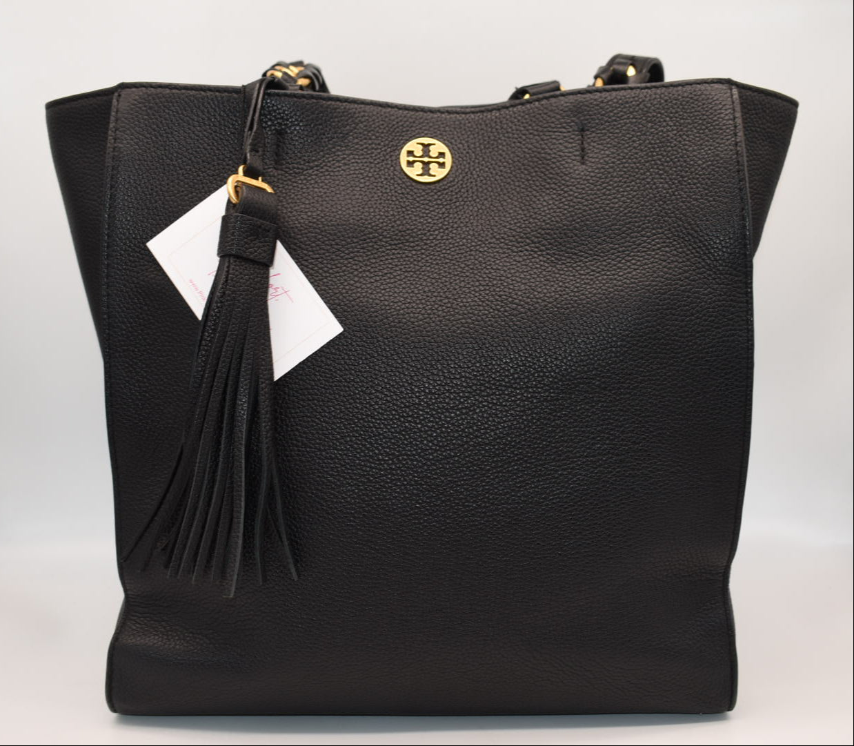 Tory Burch Brooke Tote Bag in Black Leather
