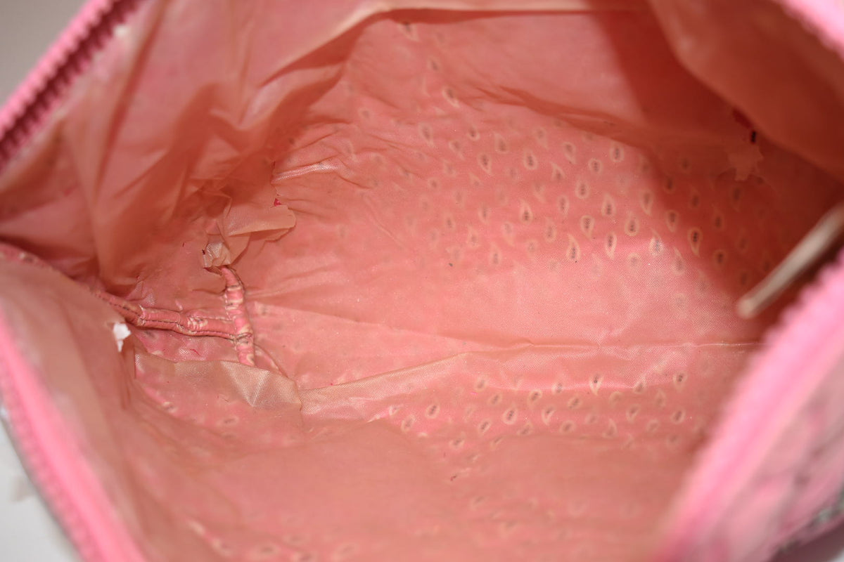 Vera Bradley XL Cosmetic Bag in "Pink Bandana" Pattern