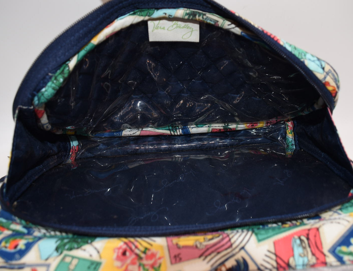 Vera Bradley Hanging Travel Organizer in "Cuban Stamps" Pattern