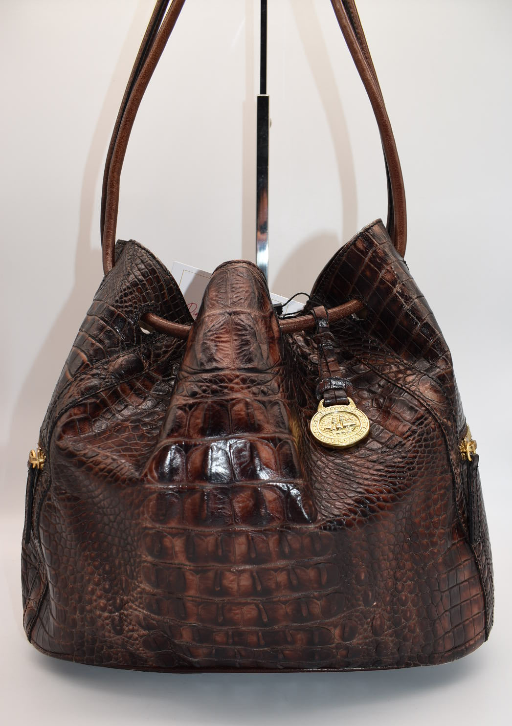 Vintage Brahmin Leather Shoulder Bucket Bag