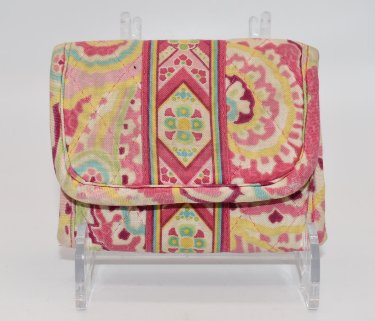 Vera Bradley Small Trifold Wallet in "Capri Melon" Pattern