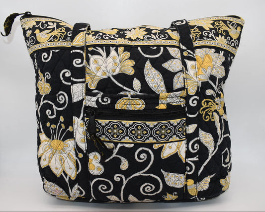 Vera Bradley Villager Tote Bag in "Yellow Bird" Pattern