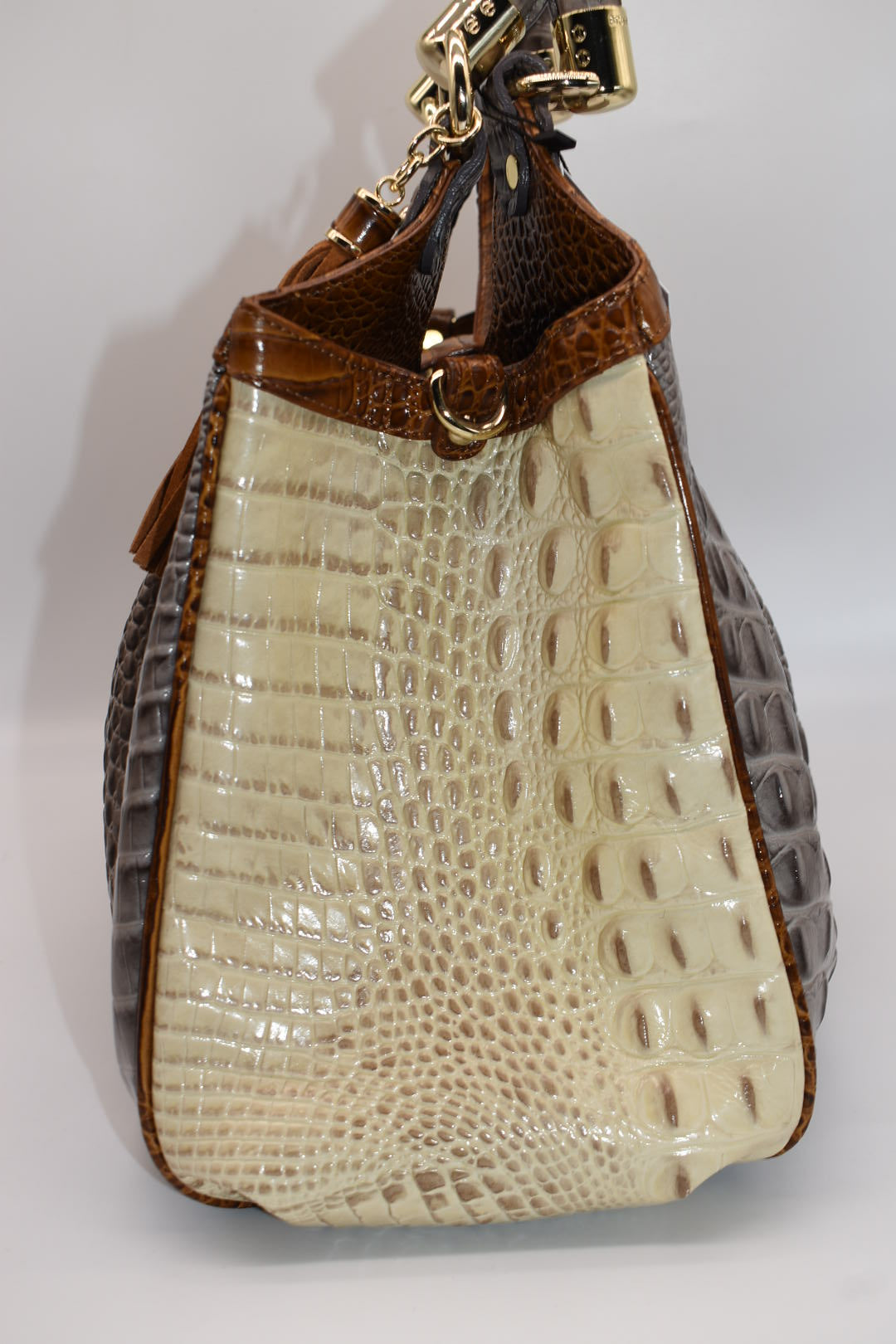 Brahmin Elisa Hobo Shoulder Bag in Tri-Color Melbourne