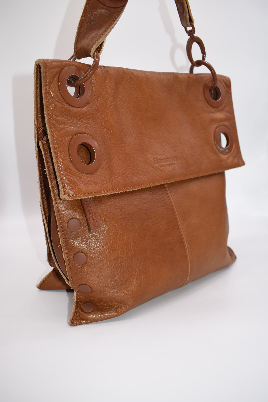 Hammit Leather Reversible Dune Crossbody Bag