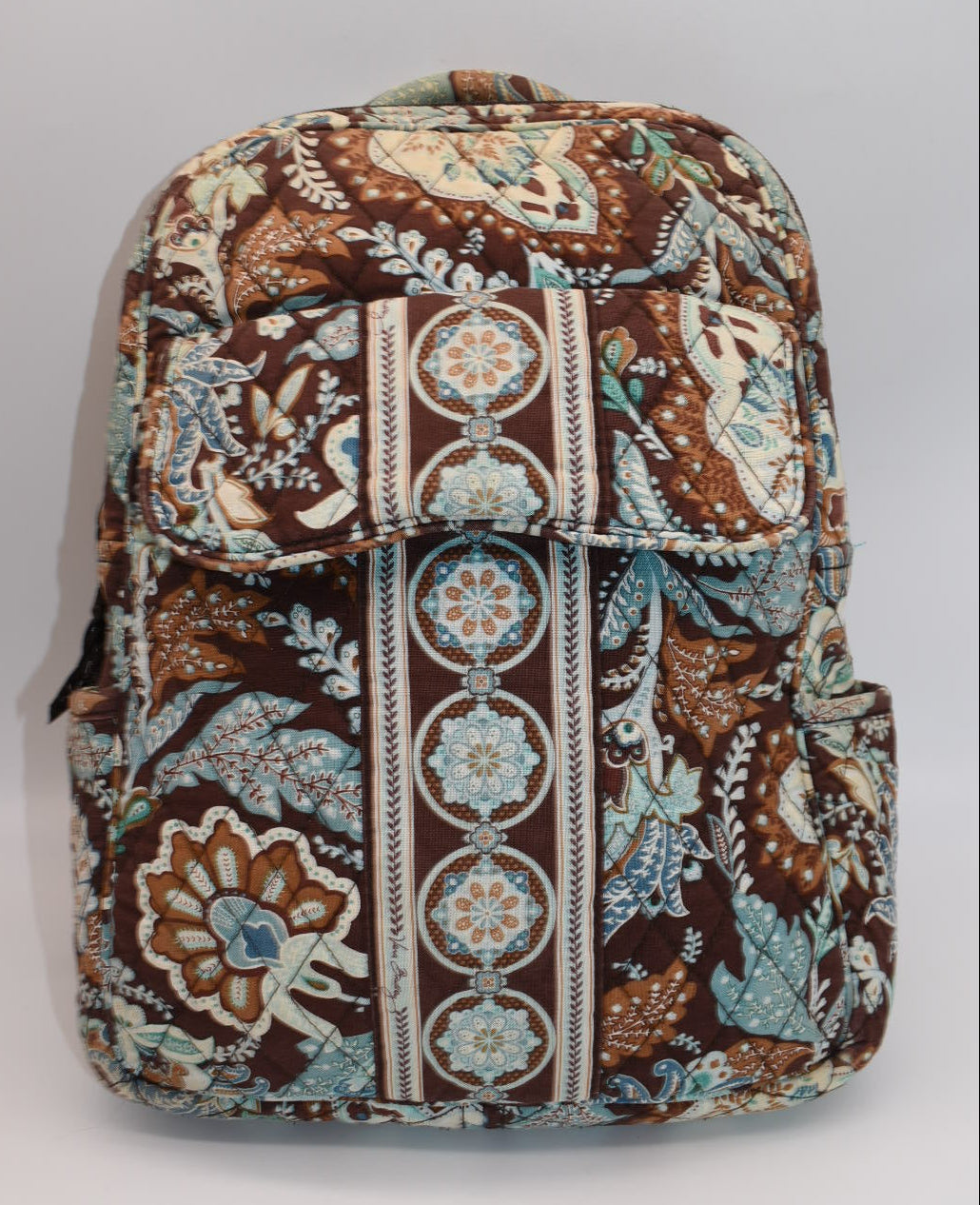 Vera Bradley Small Quilted Cotton Backpack in "Java Blue" Pattern