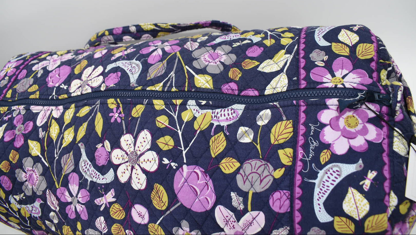 Vera Bradley XL Duffel Bag in "Floral Nightingale" Pattern