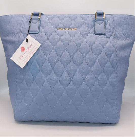 Vera Bradley Quilted Leather Ella Tote Bag in Chambray