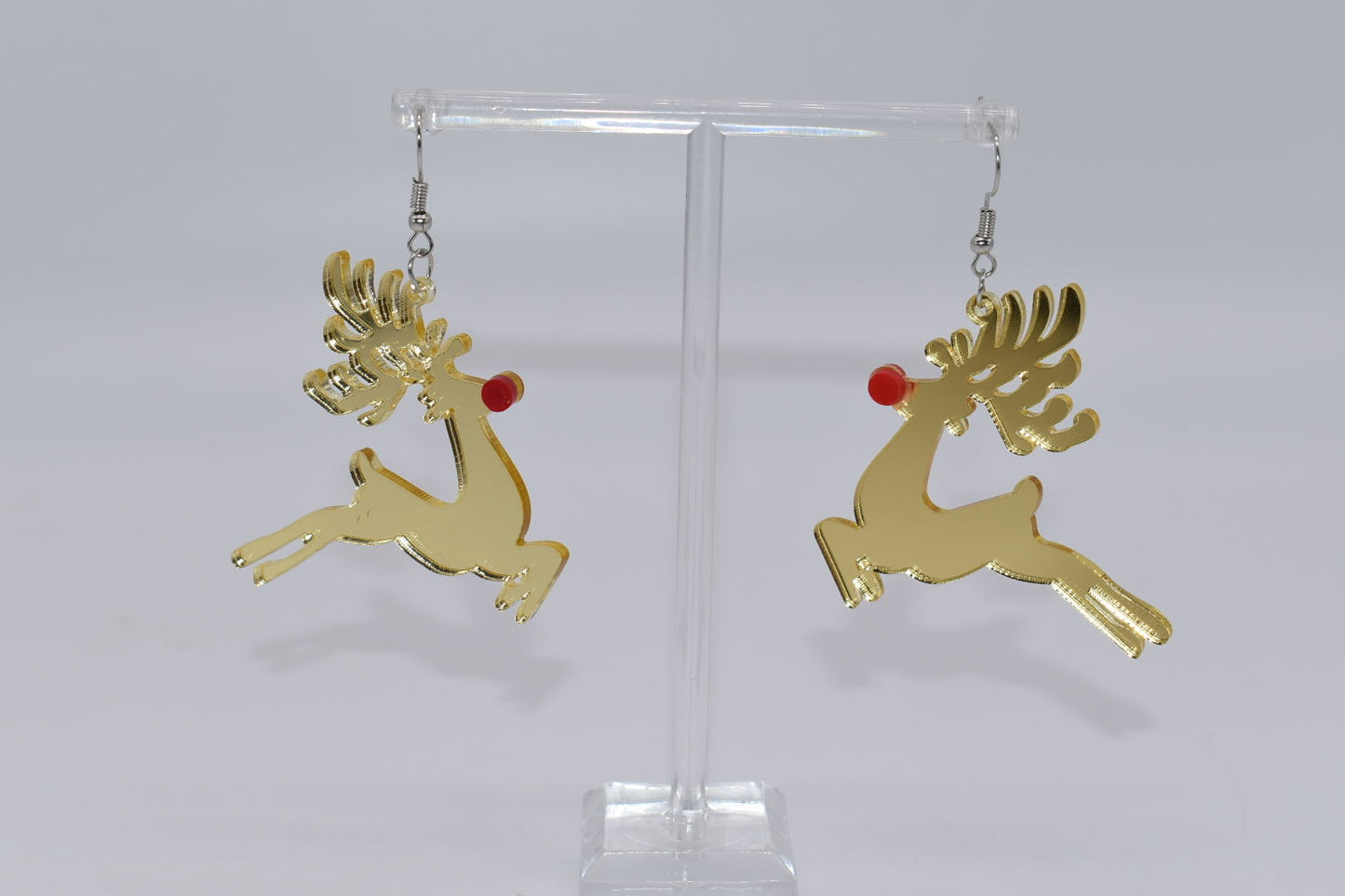 Seasonal Earrings:  "Goldie the Reindeer" Drop Earrings