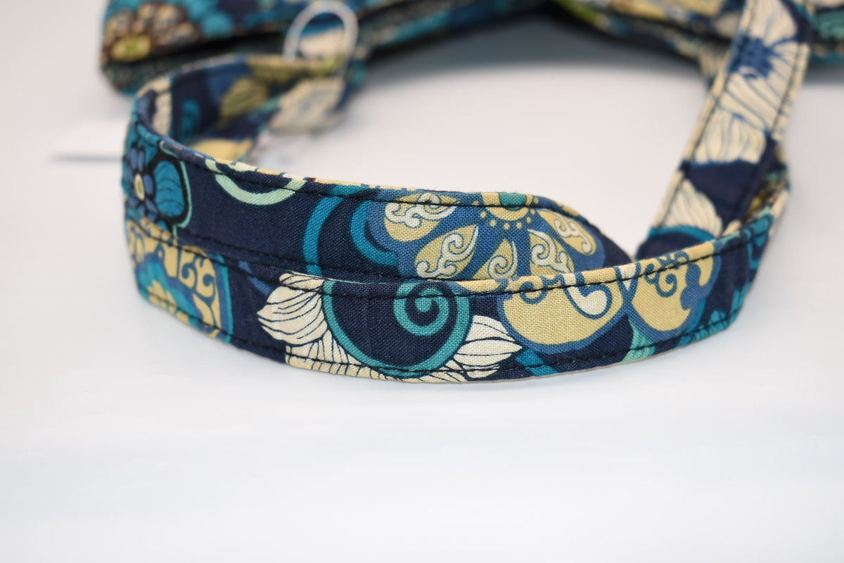 Vera Bradley Large Curvy Tote Bag in "Mod Floral Blue" Pattern