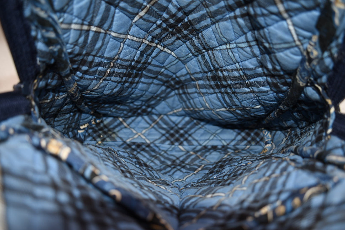 Vera Bradley Small Backpack in "Windsor Navy" Pattern