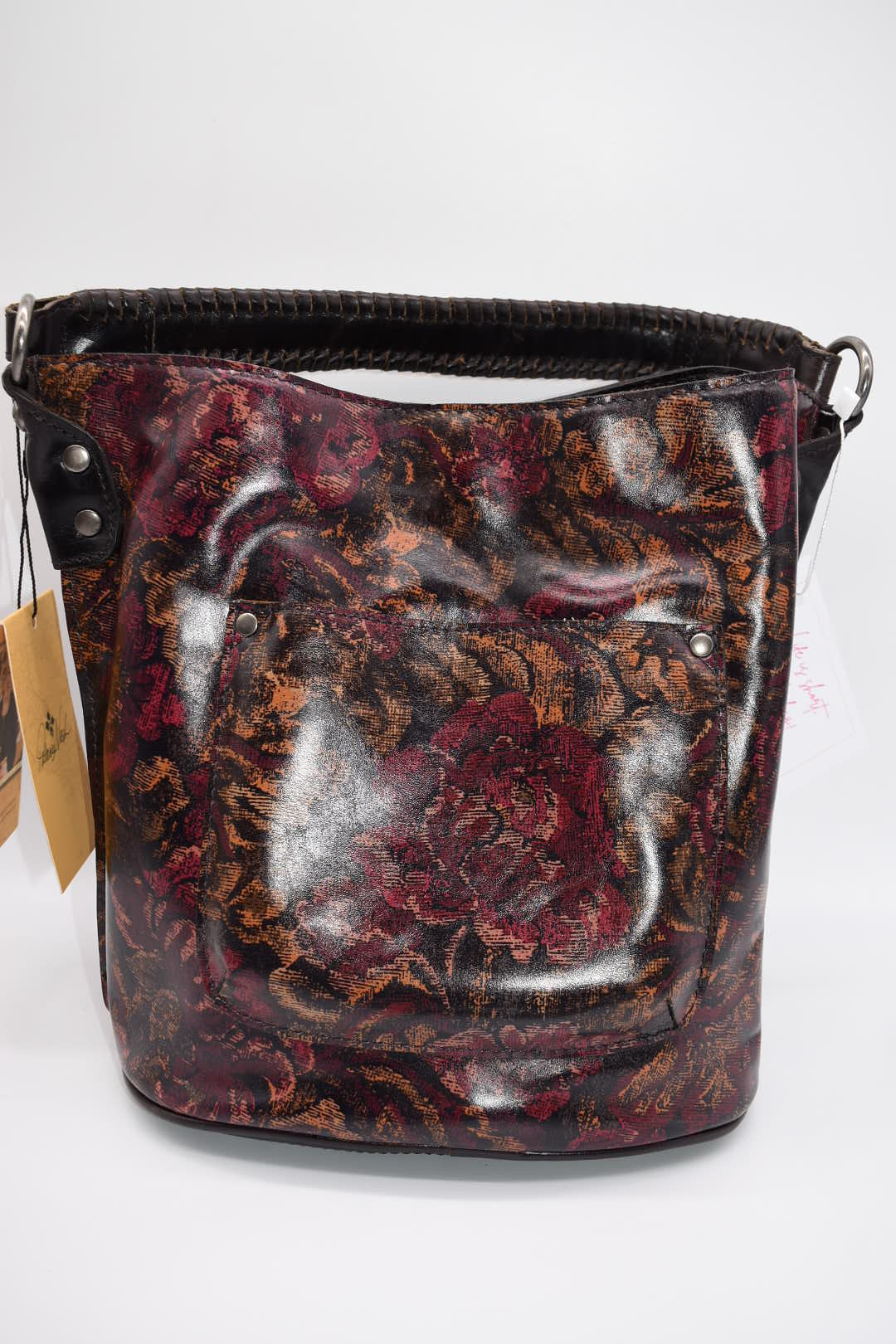Patricia Nash Otavia Bucket Crossbody Bag in Vintage Floral Brocade
